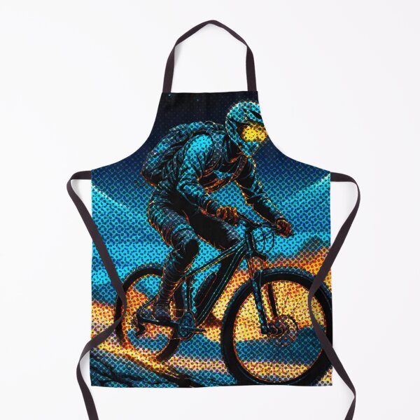 Item preview, Glitch Shred: MTB Rider Conquering the Gnarly Trails with Glitch Pattern designed and sold by GrizzlyCollective.