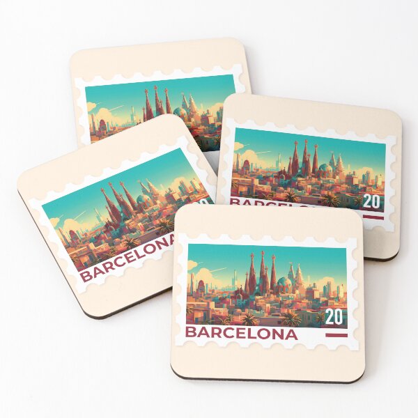 Item preview, Barcelona stamp designed and sold by sharleyandrews.