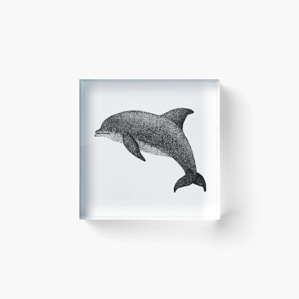 Item preview, Pen and Ink Dolphin Drawing designed and sold by jwturcott.
