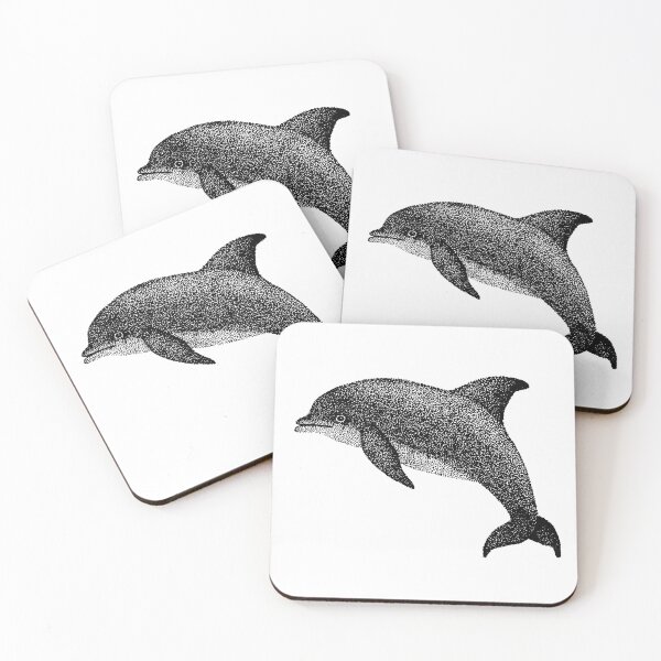 Item preview, Pen and Ink Dolphin Drawing designed and sold by jwturcott.
