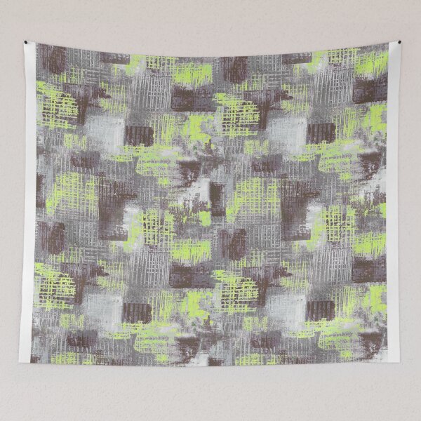 Item preview,  Texture handmade pattern yellow gray designed and sold by Alessandro Remo Mazzoni Remotextiles.