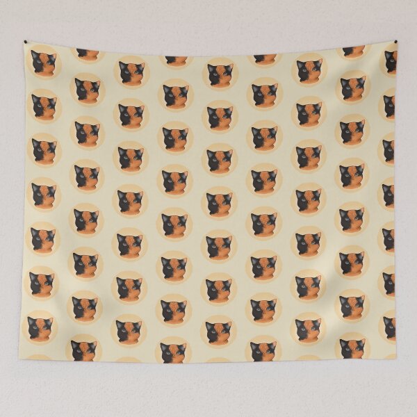 Item preview, Orange and black cat with gray eyes designed and sold by Illustra-Artium.