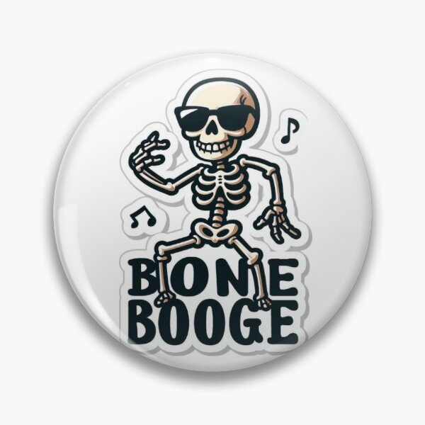Item preview, Funny sticker with a dancing skeleton wearing glasses designed and sold by Pablos2224.