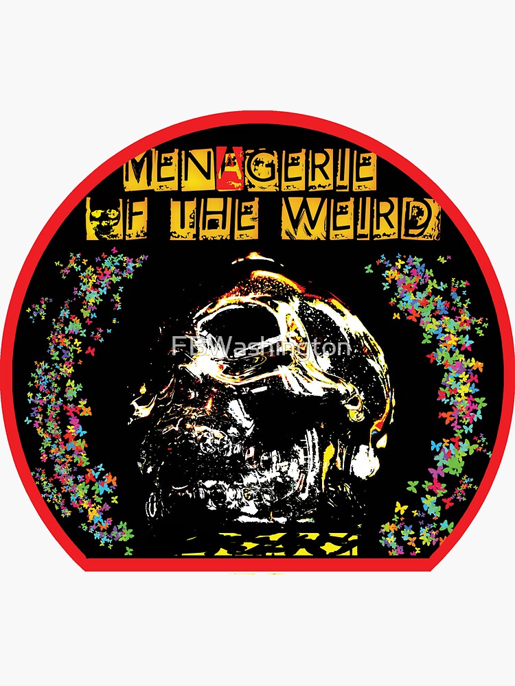 Thumbnail 3 of 3, Sticker, Menagerie Of The Weird designed and sold by FBWashington.