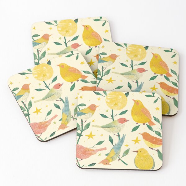 Item preview, Spring Birds - Chirping Choir Art Print designed and sold by Gourmet Neko Art | .
