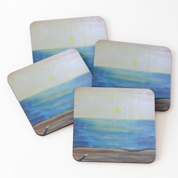 Item preview, Sunrise over the ocean with Mangrove branch designed and sold by annenambiro.