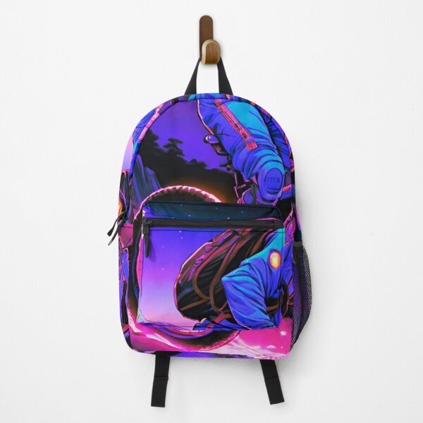 Item preview, Urban Twilight: Mountain Biker Shredding Madness Overlooking City in Purple-Pink Hues designed and sold by GrizzlyCollective.