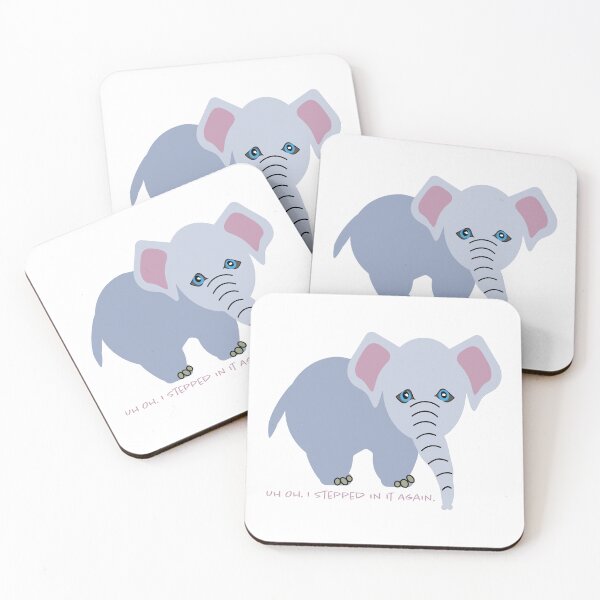 Item preview, Timid Elephant with Funny Saying designed and sold by jwturcott.