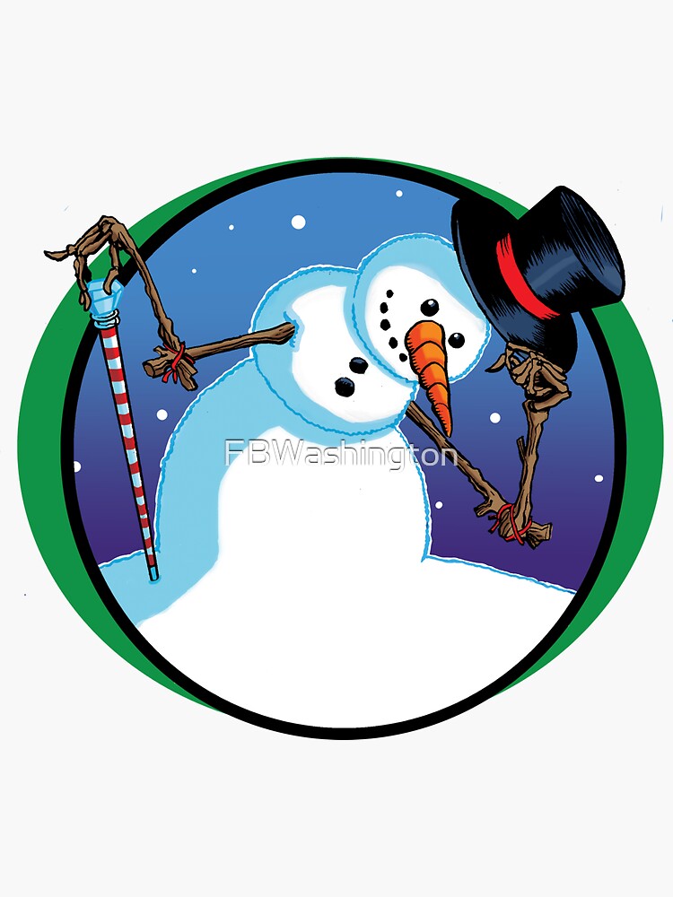 Thumbnail 3 of 3, Sticker, Gentleman Snow designed and sold by FBWashington.