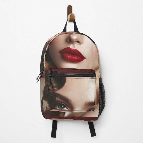 Item preview, Woman with 1940s Hollywood waves and classic red lipstick, evoking old-school glamour. designed and sold by AndreaMart.