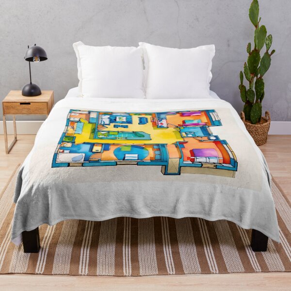 Item preview, Colorful apartment floor plan designed and sold by Steffani Lehmann.