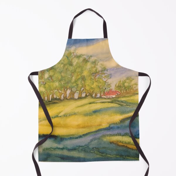 Item preview, Blooming rapeseed fields in watercolor designed and sold by margikunst.