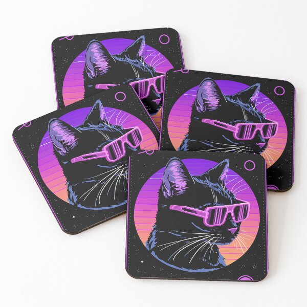 Item preview, Solar Eclipse Black Cat - Purple space designed and sold by karsad.