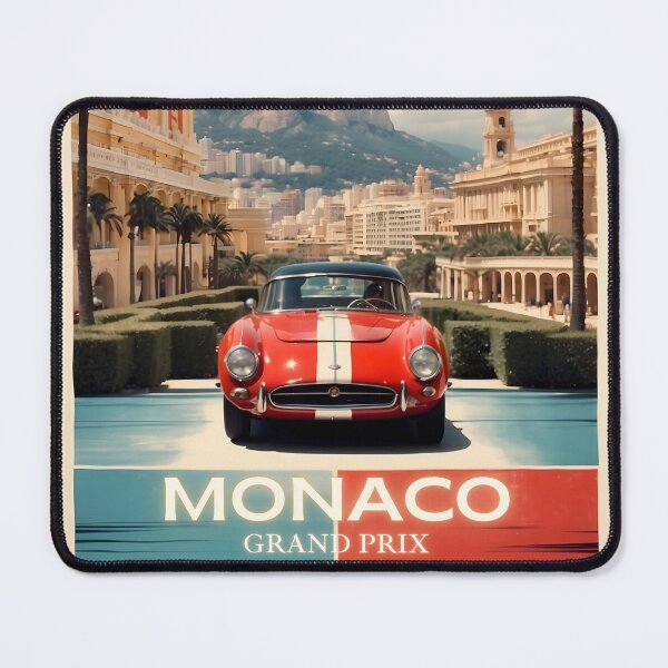 Item preview, Classic Cars & Racing Legends: Monaco Grand Prix Poster designed and sold by Ceemko's Vintage Corner.