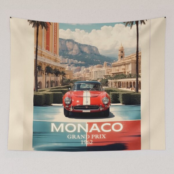 Item preview, Classic Cars & Racing Legends: Monaco Grand Prix Poster designed and sold by Ceemko's Vintage Corner.