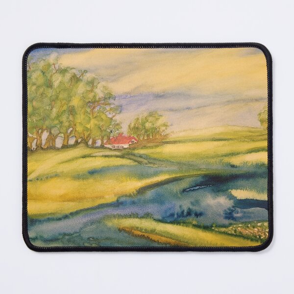 Item preview, Blooming rapeseed fields in watercolor designed and sold by margikunst.