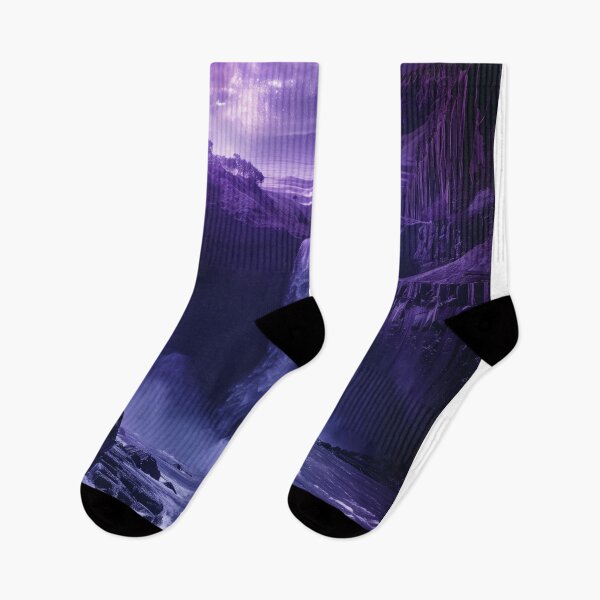 Item preview, Enchanting Moonlit Seascape in Purple designed and sold by kalyssa44.