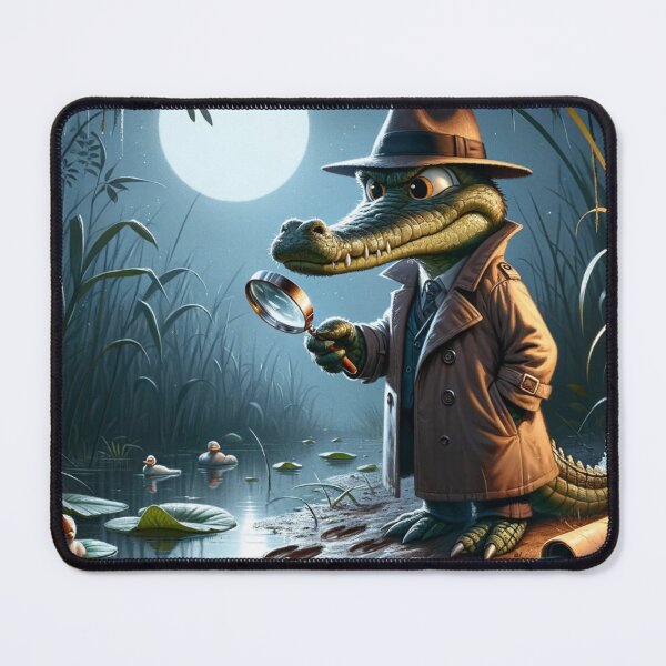 Item preview, The mysterious crocodile detective of the swamps designed and sold by AndreaMart.