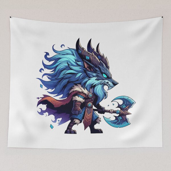 Item preview, Kawaii Chibi Wolf Fenrir Norse Mythology Viking designed and sold by TomFrontierArt.