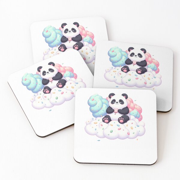 Item preview, Panda sitting on a cotton candy cloud with sprinkles designed and sold by AkilaCreations .