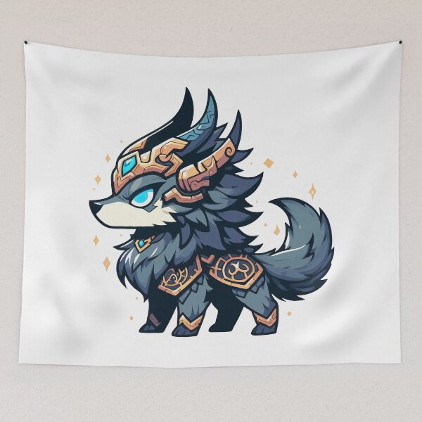 Item preview, Kawaii Chibi Wolf Fenrir Norse Mythology designed and sold by TomFrontierArt.