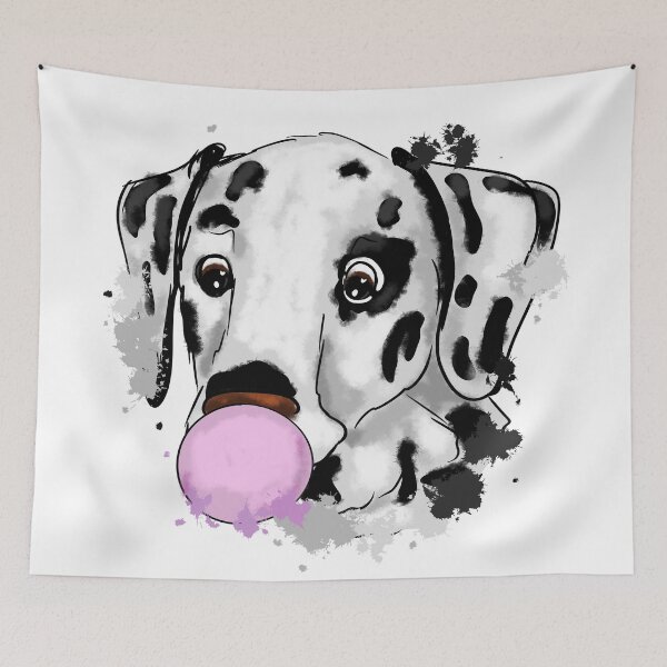 Item preview, Cute Dalmatian puppy with bubblegum designed and sold by Antiope33.