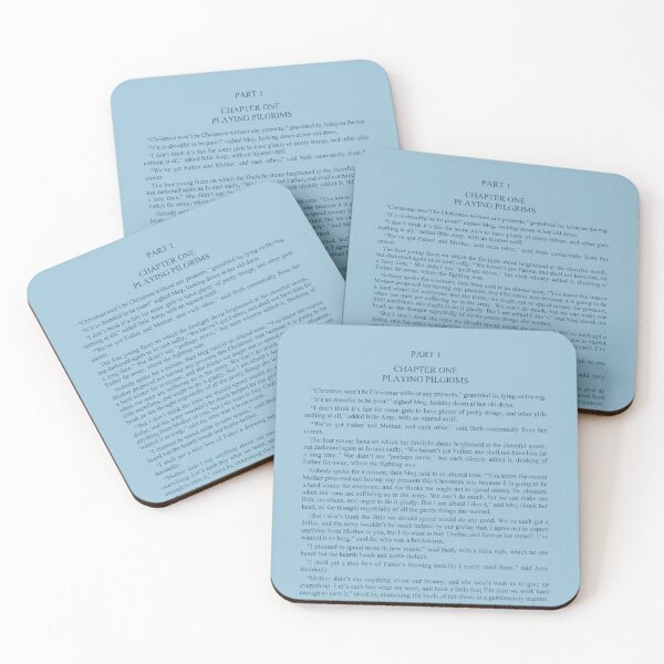 Artikelvorschau, Erste Seite von Louisa May Alcotts Buch Little Women entworfen und verkauft von LunaMothDesigns.