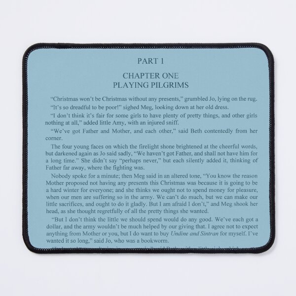 Item preview, First page of Louisa May Alcott's book Little Women designed and sold by LunaMothDesigns.