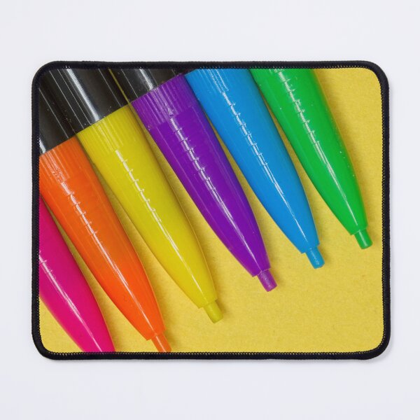 Item preview, Multi colored mechanical pencils on yellow designed and sold by lawsonlee.