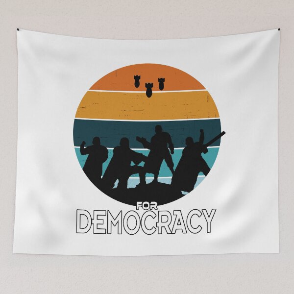 Item preview, Soldiers squad retro sunset, fighting for democracy designed and sold by ChaosEdits.