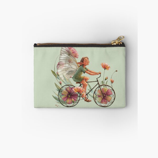 Item preview, Happy Green Elf Bicycle Rider designed and sold by NickTaroDesign.