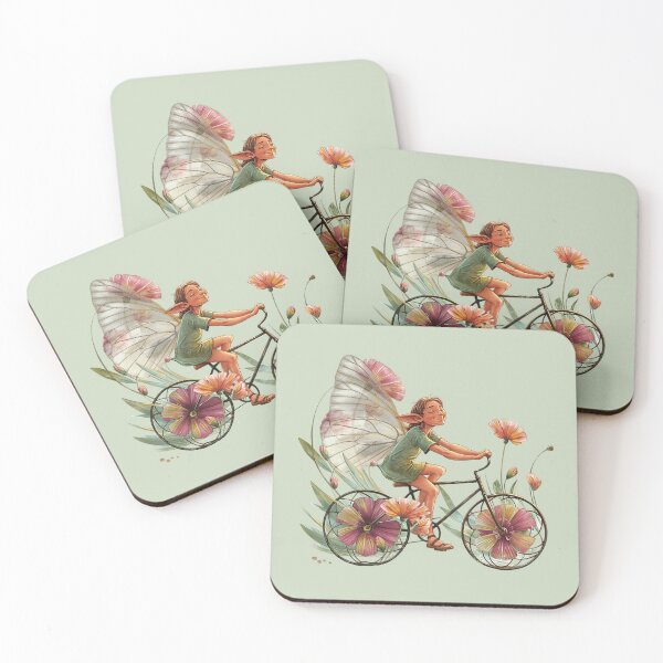 Item preview, Happy Green Elf Bicycle Rider designed and sold by NickTaroDesign.