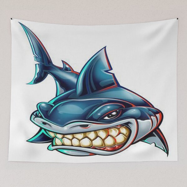 Item preview, Angry Shark designed and sold by leen12 Art Designs Prints.