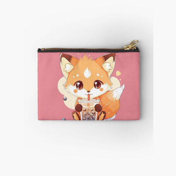 Item preview, Cute kawaii fox drink bubble designed and sold by ShopMaxiDesigns.