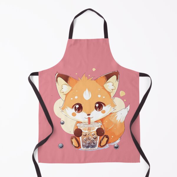 Item preview, Cute kawaii fox drink bubble designed and sold by ShopMaxiDesigns.