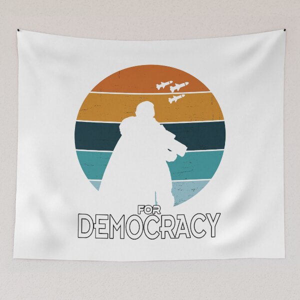 Item preview, Veteran Soldiers poster retro sunset, fighting for democracy designed and sold by ChaosEdits.
