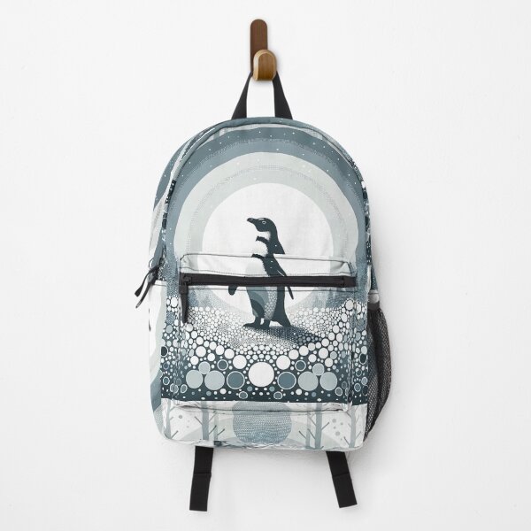 Item preview, Penguin In Gray Scandi Dots Field Forest designed and sold by PenguinForests.