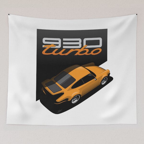 Item preview, Porsche 930 Illustration Orange turbo designed and sold by blackdogshop.