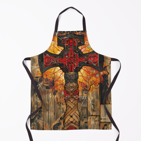 Item preview, Red Double Axe Stained Glass designed and sold by OccultDreams.