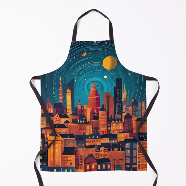 Item preview, Midnight city surreal abstract art retro vintage design designed and sold by BorgSpareParts.