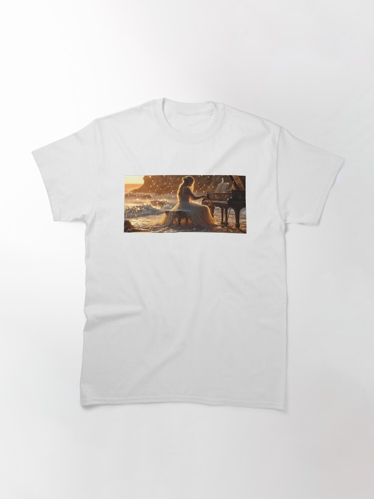 Thumbnail 3 of 7, Classic T-Shirt, Seaside Piano Fantasy 1 designed and sold by McMuggles.