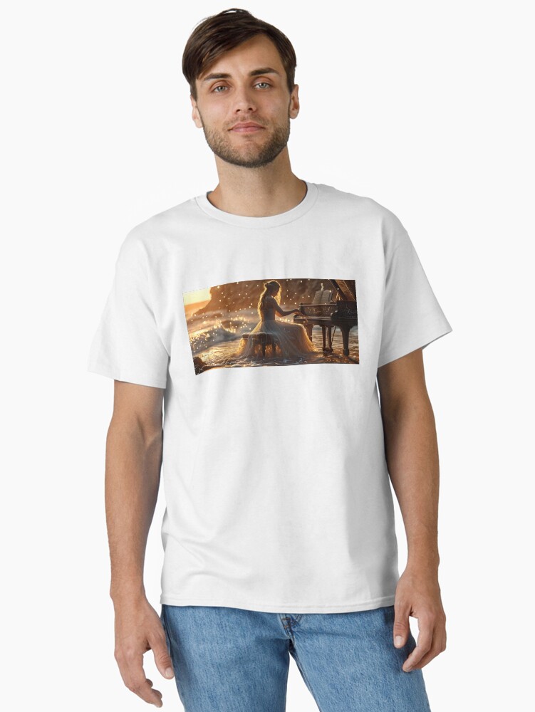 Thumbnail 2 of 7, Classic T-Shirt, Seaside Piano Fantasy 1 designed and sold by McMuggles.