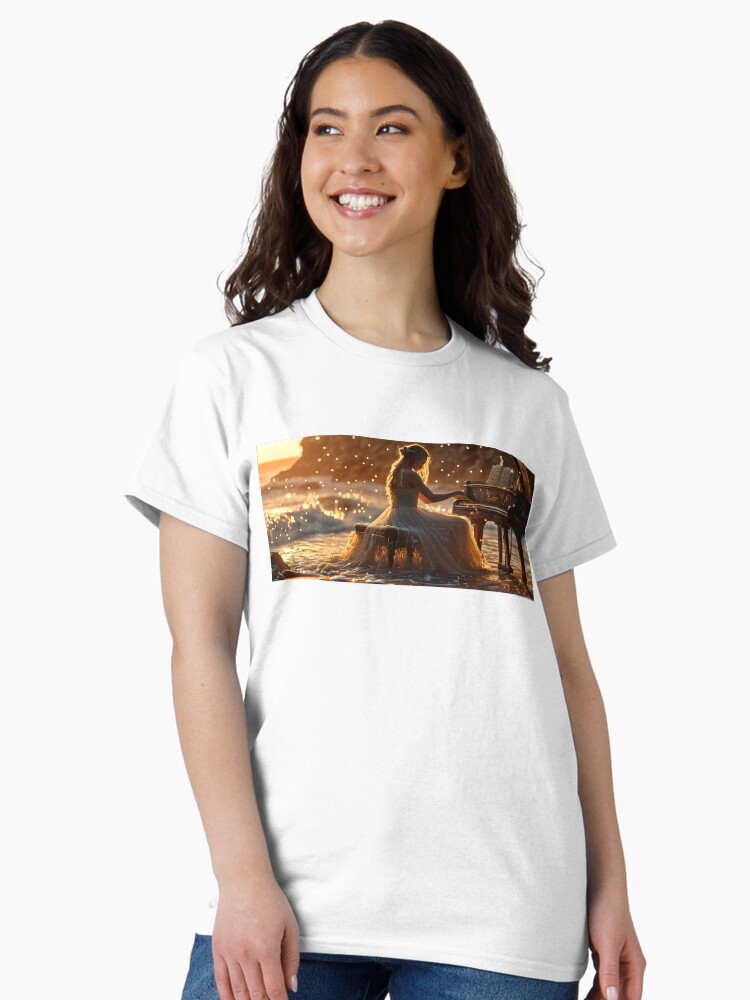 Thumbnail 1 of 7, Classic T-Shirt, Seaside Piano Fantasy 1 designed and sold by McMuggles.
