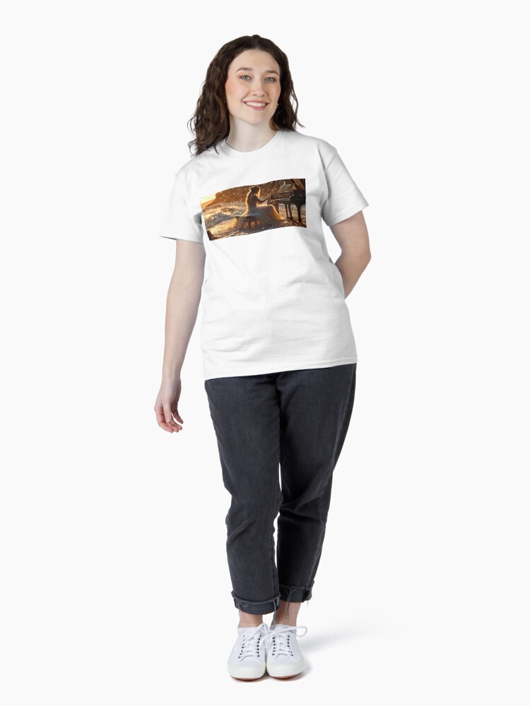 Thumbnail 4 of 7, Classic T-Shirt, Seaside Piano Fantasy 1 designed and sold by McMuggles.