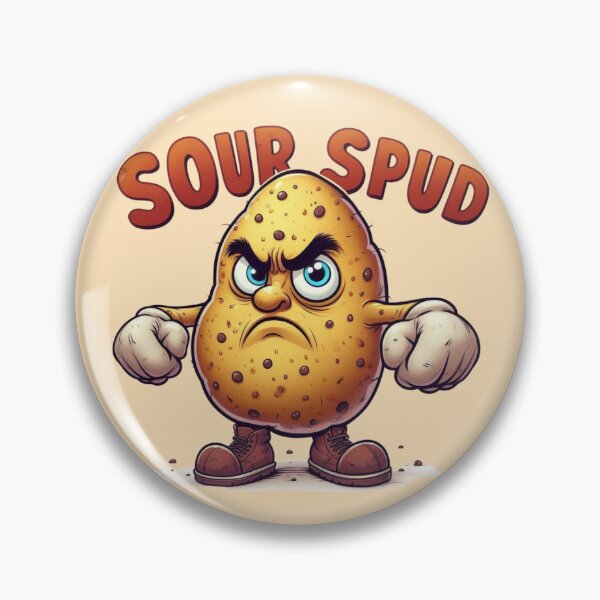 Aperçu de l'œuvre Sour Spud : la pomme de terre grincheuse créée et vendue par TDKCustoms.