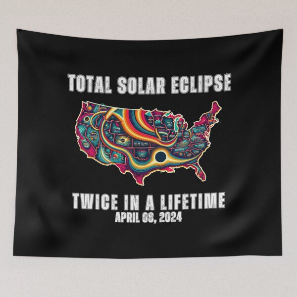 Item preview, Total Solar Eclipse 2024 USA Map,Twice in a lifetime designed and sold by chanyawee.