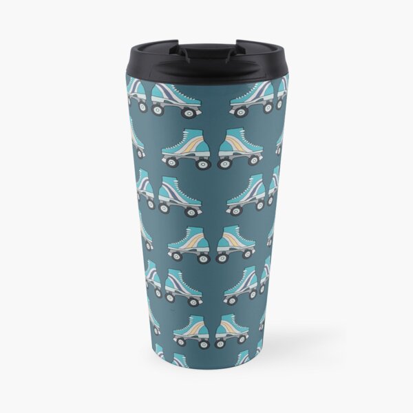 Brand New Pair of Rollerskates in Blue Travel Mug