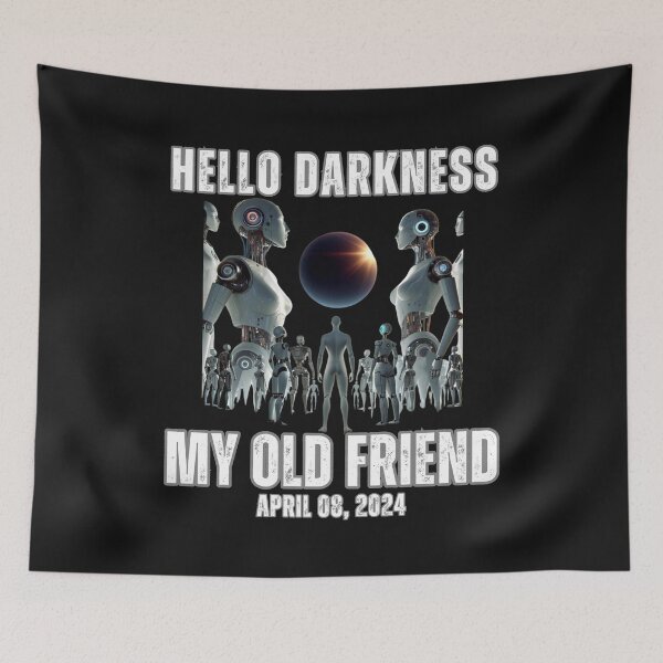 Item preview, Hello darkness my Old friend Total Solar Eclipse 2024 USA  designed and sold by chanyawee.