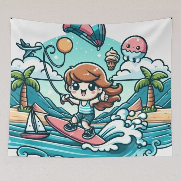 Item preview, Wakeboarding: Cute Wakeboarding girl designed and sold by joabaj.
