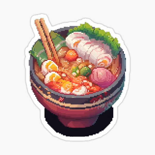 Item preview, Bowl of Vietnamese Pho (5)- Pixel Art designed and sold by octoboobs.